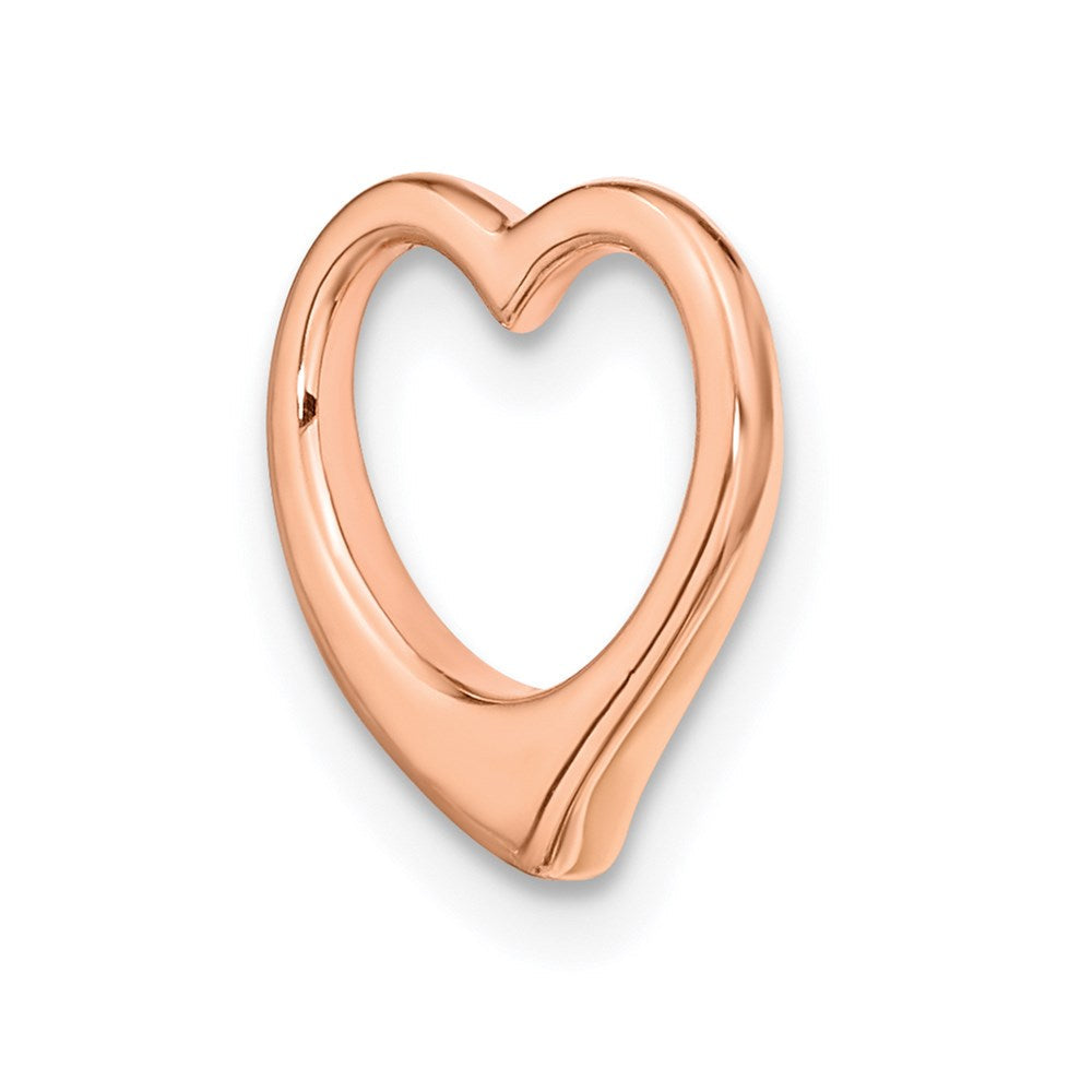 14K Roségold Poliert Herz Kette Anhänger