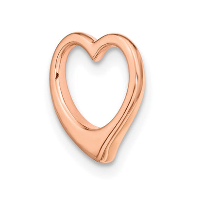 14K Roségold Poliert Herz Kette Anhänger