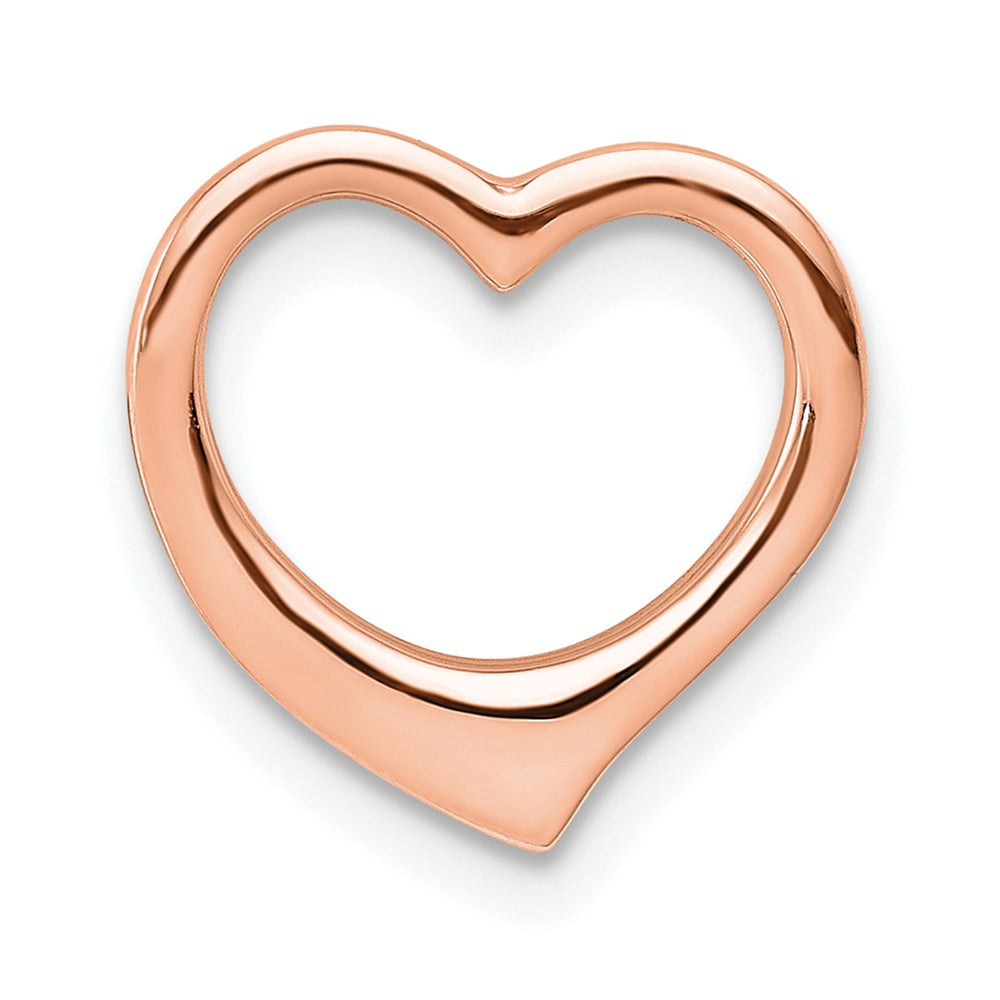 14K Roségold Poliert Herz Kette Anhänger