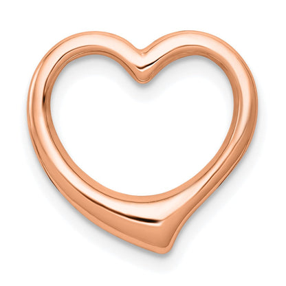 14K Roségold Poliert Herz Kette Anhänger