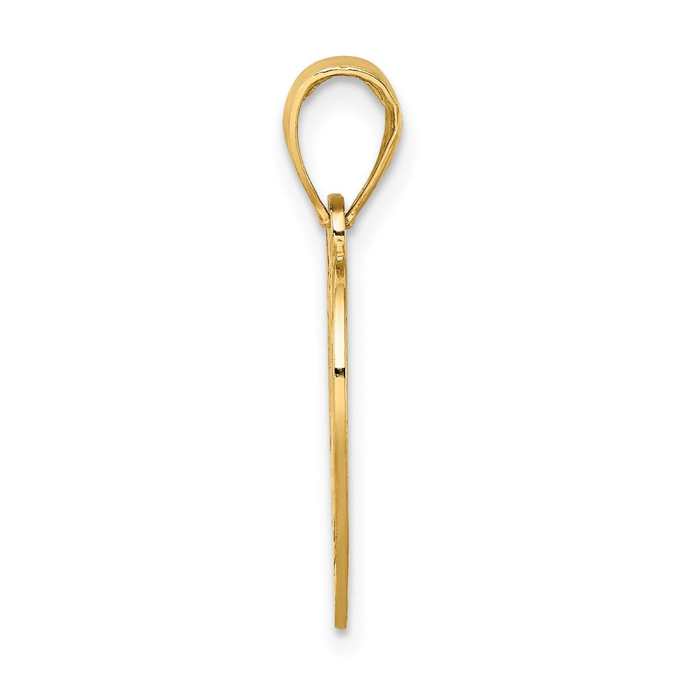 14 Karat Gelbgold Charm „I HEART YOU“ in Herzrahmen