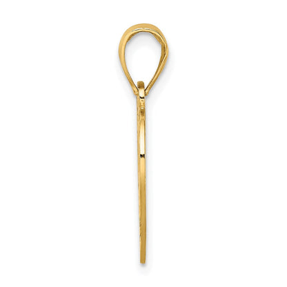 14 Karat Gelbgold Charm „I HEART YOU“ in Herzrahmen