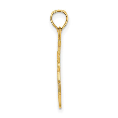 14K Gelbgold I Liebe You Stacked Block Charm