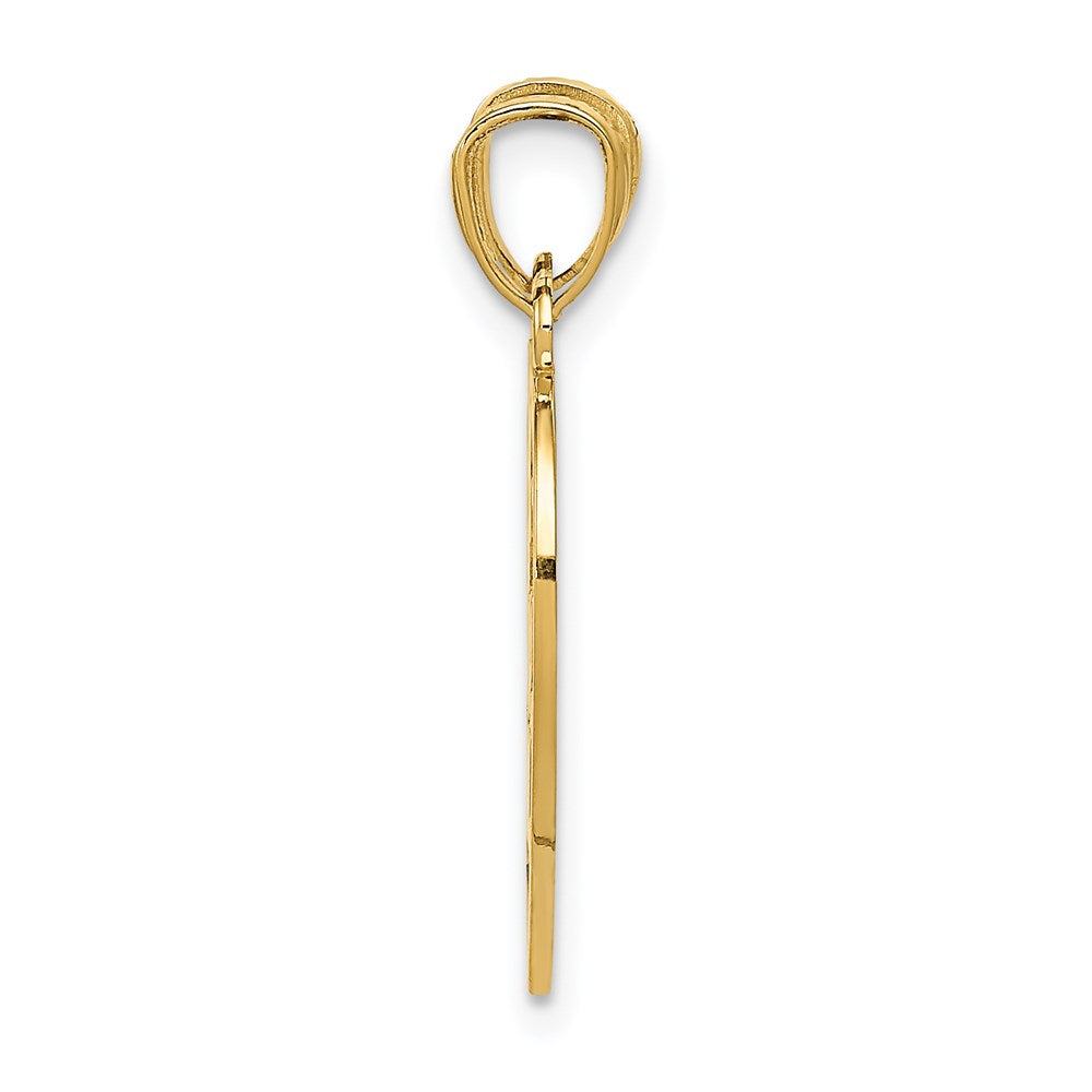 14K Gelbgold Herzanhänger „I LOVE YOU", teilbar und wendbar