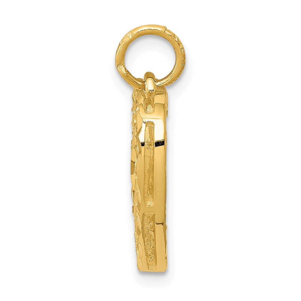 14K Gelbgold Polierter Herz-Anhänger