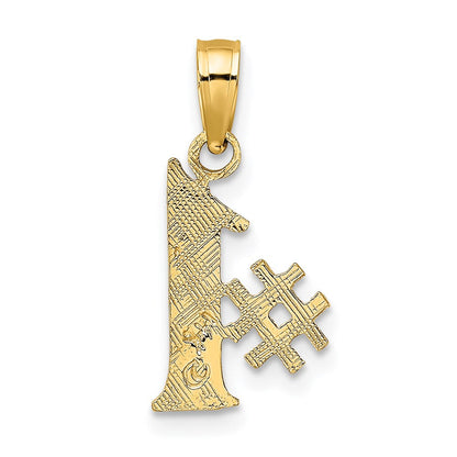 14K Gelbgold #1 Charm