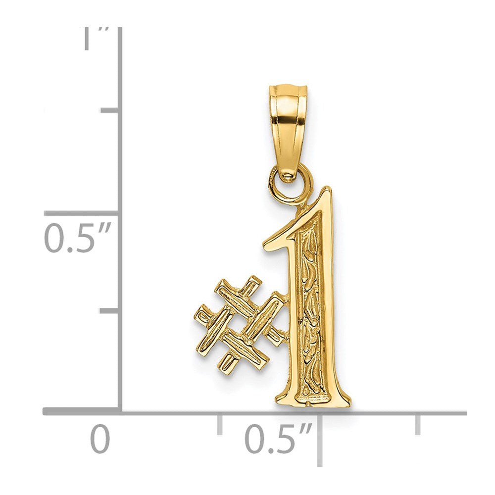 14K Gelbgold #1 Charm