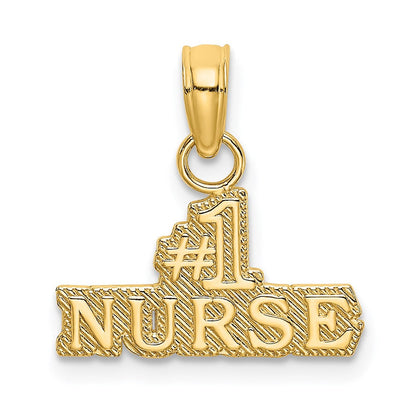 14K Gelbgold #1 Krankenschwester Charm