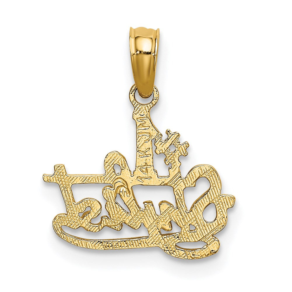 14K Gelbgold #1 Stylist Charm