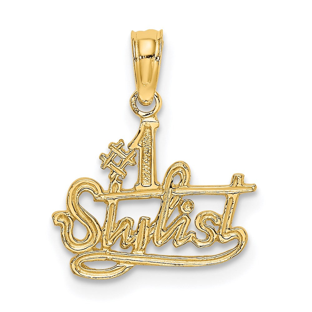 14K Gelbgold #1 Stylist Charm