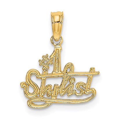 14K Gelbgold #1 Stylist Charm