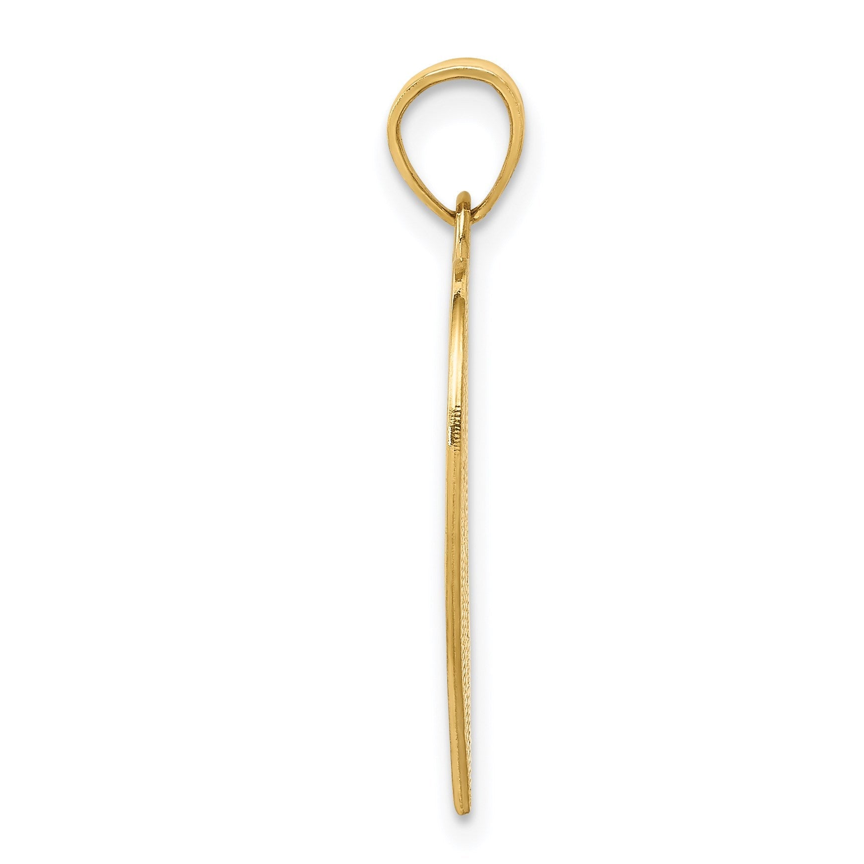 14K Gelbgold 15 in Ausgeschnitten Herz Charm