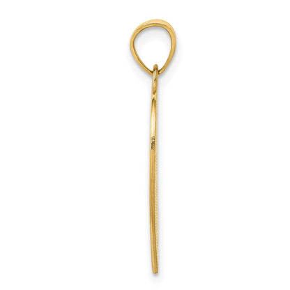 14K Gelbgold 15 in Ausgeschnitten Herz Charm