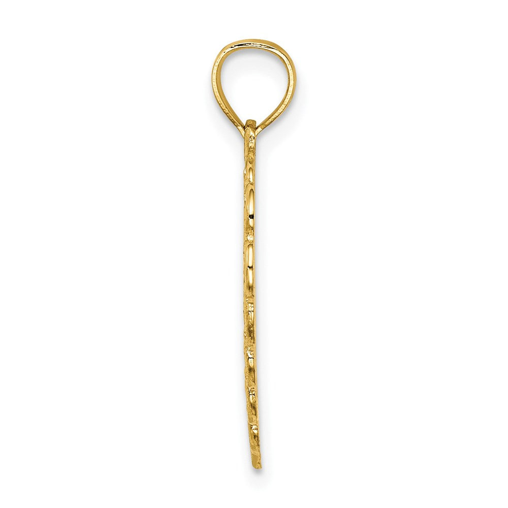 14K Gelbgold Mutter in Lace Herz Charm