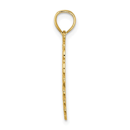 14K Gelbgold Mutter in Lace Herz Charm