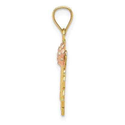 14K Bicolor Gelb und Roségold #1 Madre Anhänger