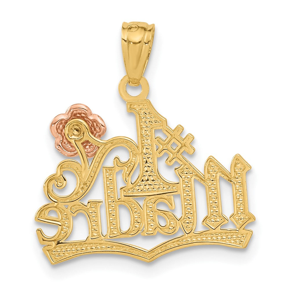 14K Bicolor Gelb und Roségold #1 Madre Anhänger