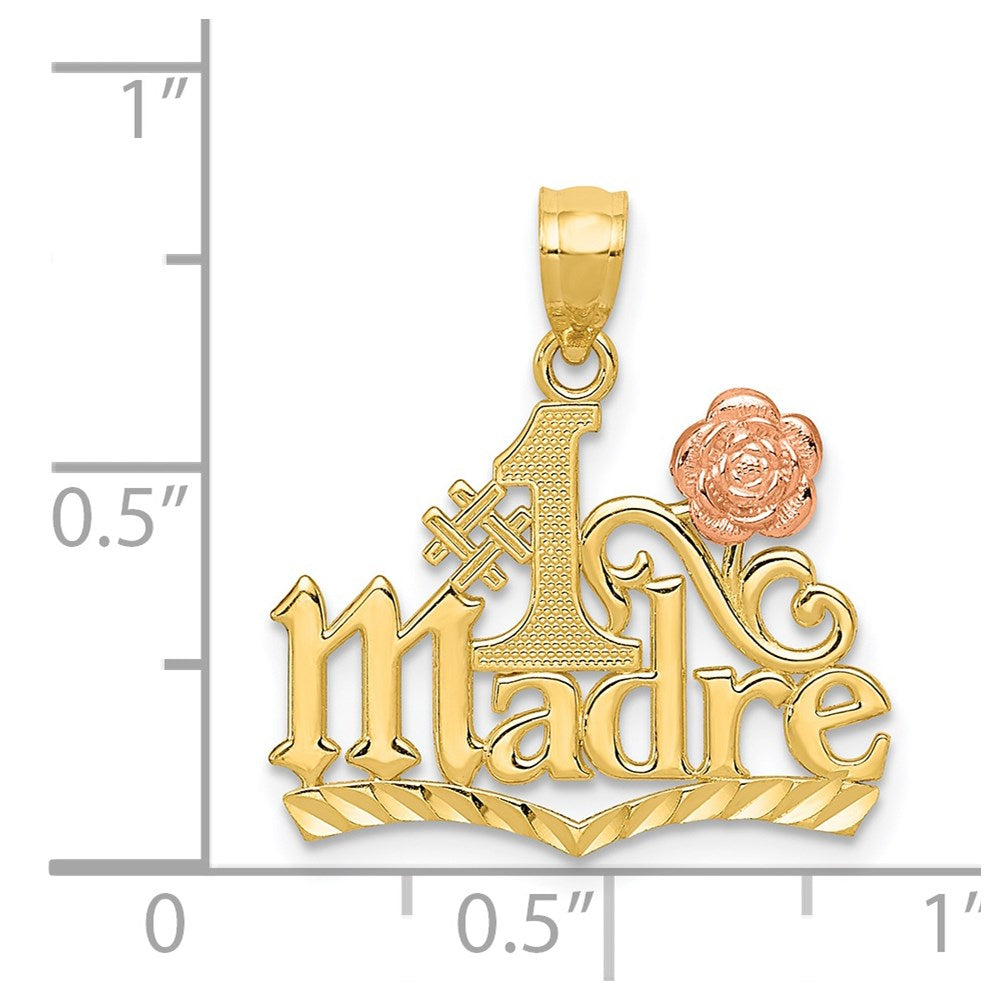 14K Bicolor Gelb und Roségold #1 Madre Anhänger