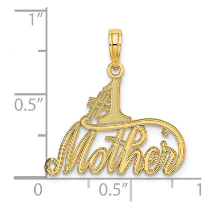 14K Gelbgold #1 Mutter Charm