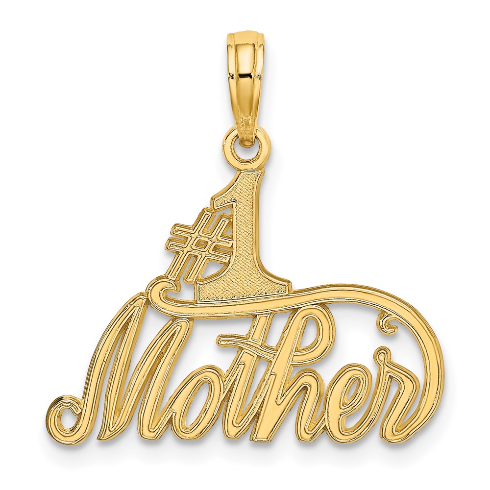 14K Gelbgold #1 Mutter Charm