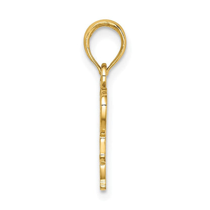 14K Gelbgold We Herz You Mama Charm