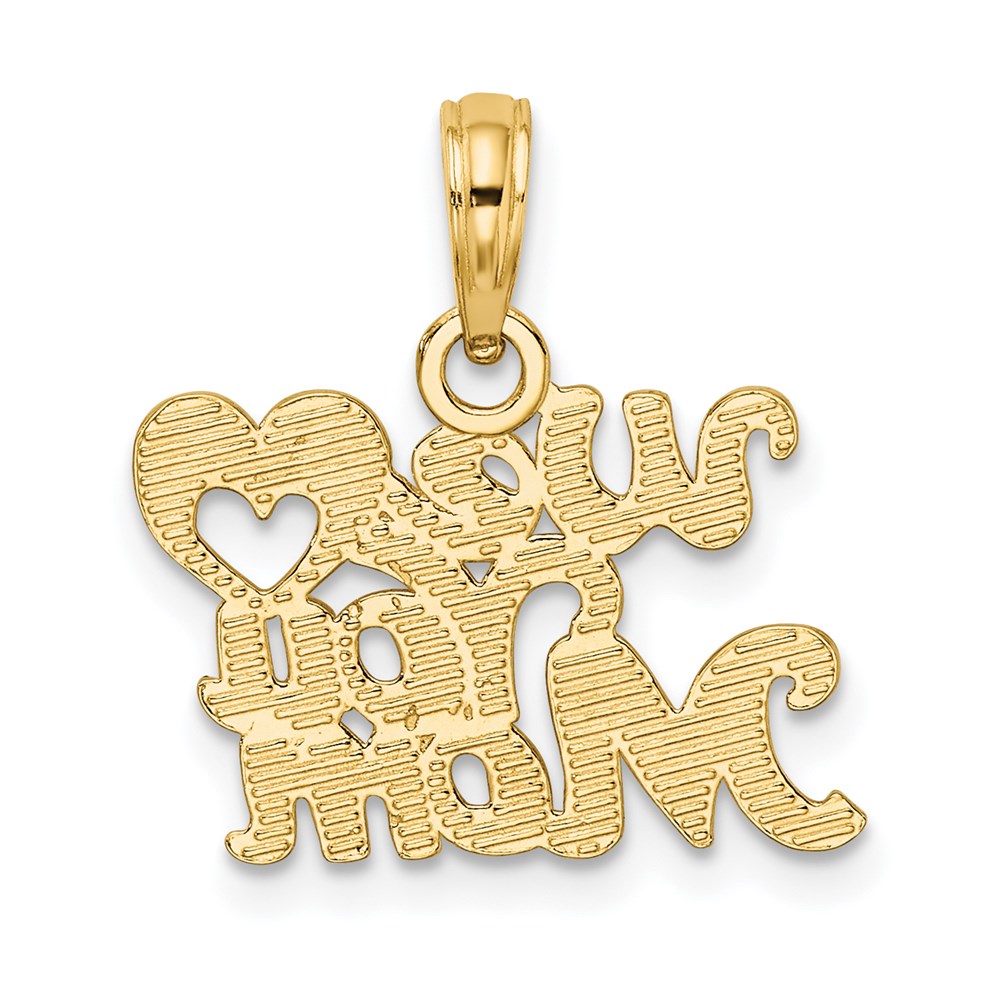 14K Gelbgold We Herz You Mama Charm