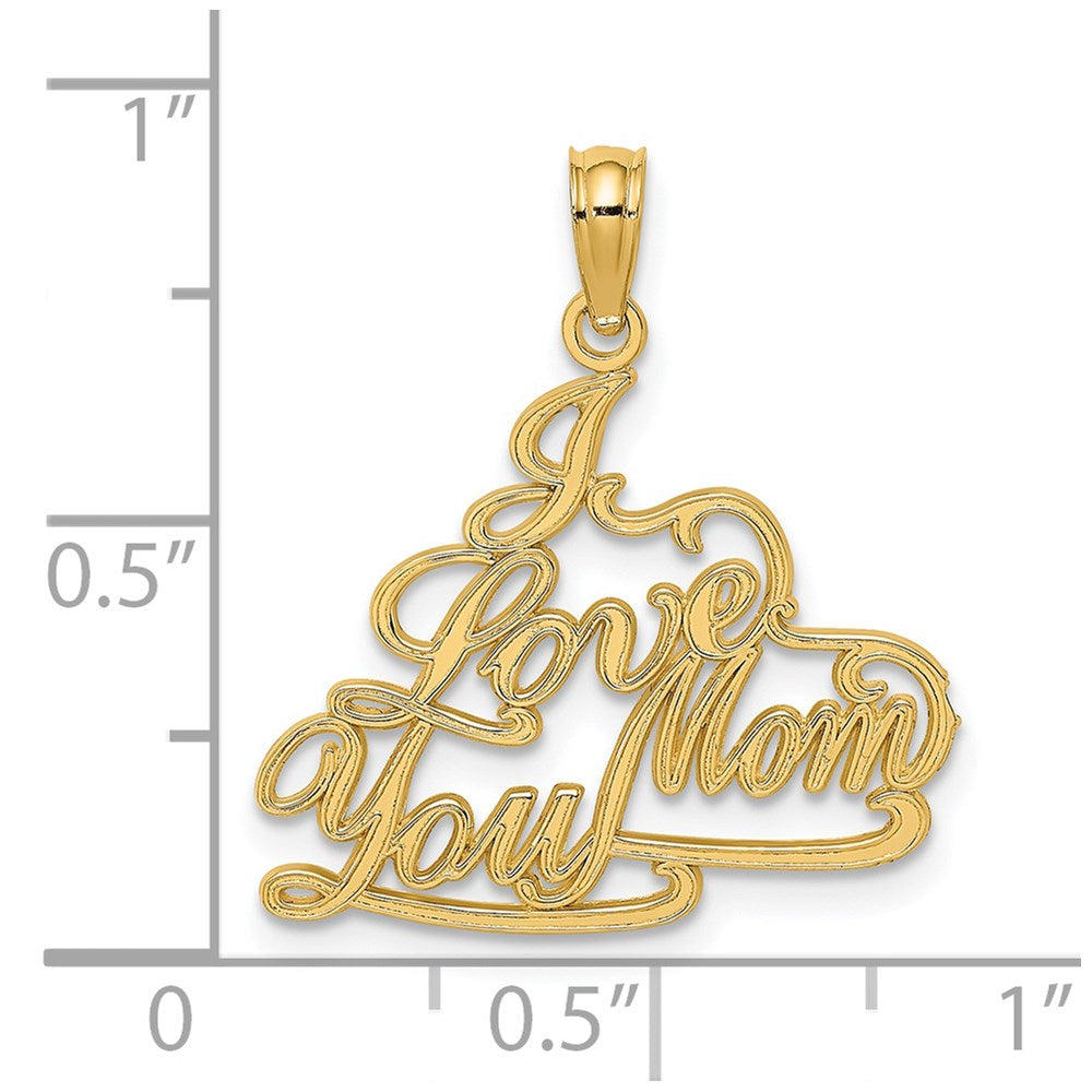 14K Gelbgold I Liebe You Mama Charm