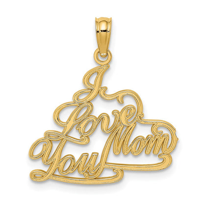 14K Gelbgold I Liebe You Mama Charm