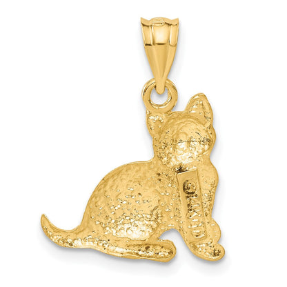 14K Gelbgold Katzen-Charm