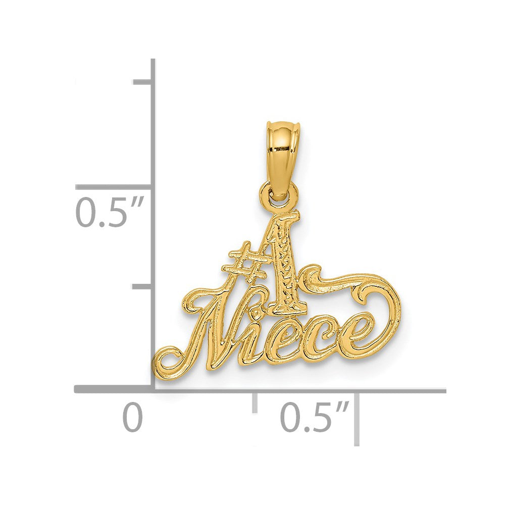 14K Gelbgold #1 Nichte Charm