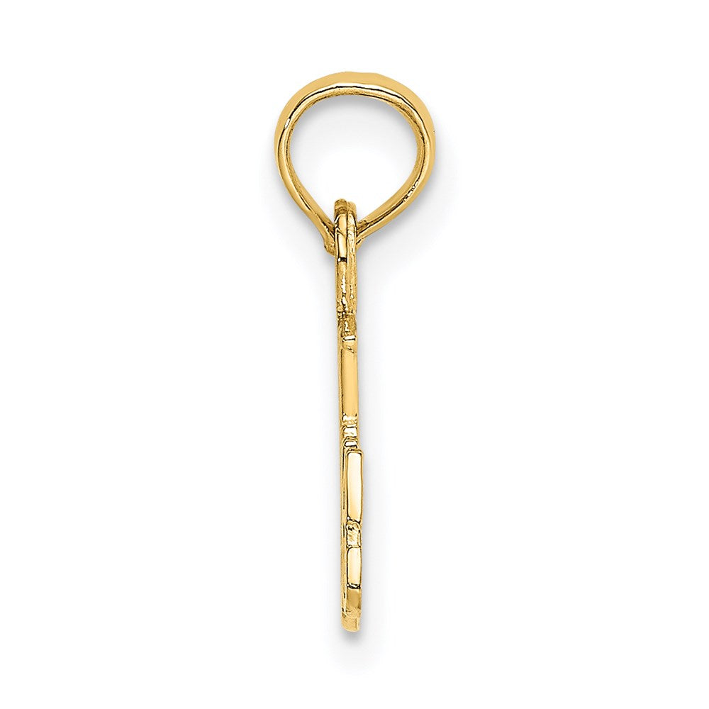 14K Gelbgold Beste Oma mit Blume Charm