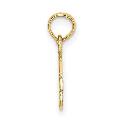 14K Gelbgold Beste Oma mit Blume Charm