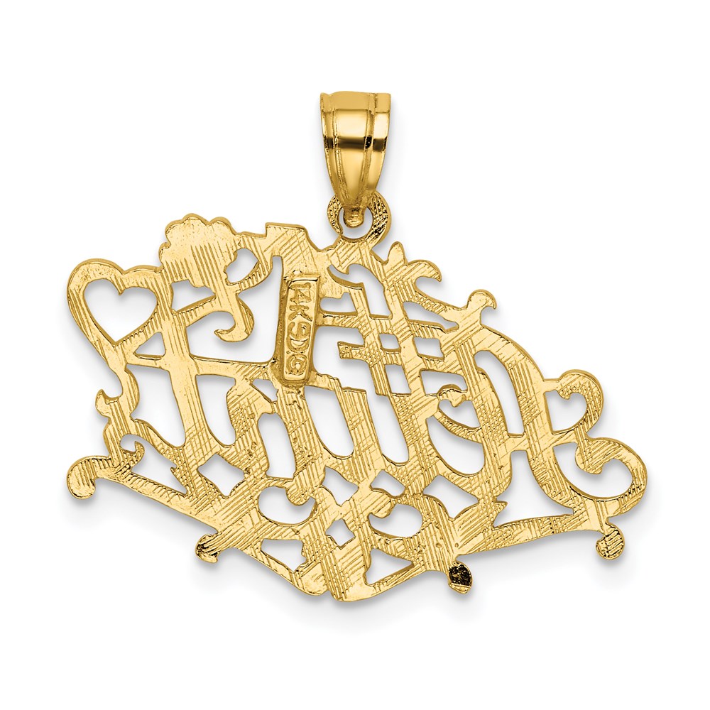 14 Karat Gelbgold Charm „#1 AUNT" (Beste Tante)