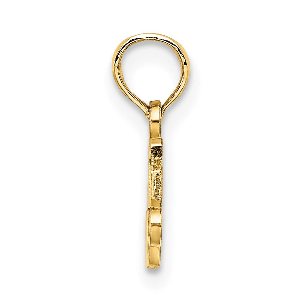 14K Gelbgold Oma Mädchen Charm
