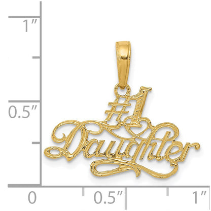 14K Gelbgold #1 Tochter Anhänger