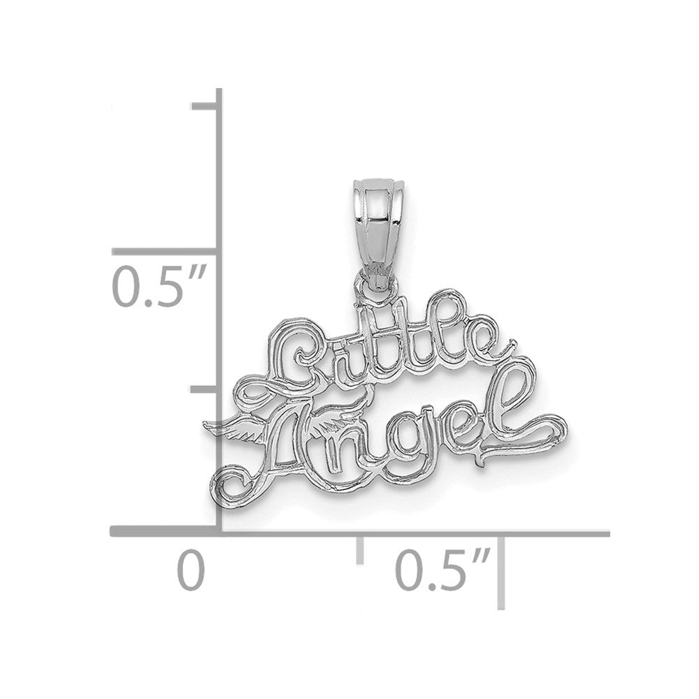 14K Weißgold Little Engel Anhänger