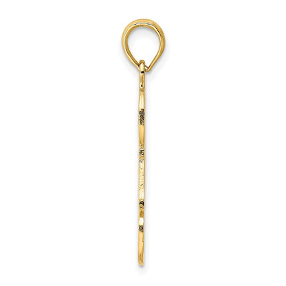14K Gelbgold #1 Dad Ausgeschnitten Charm