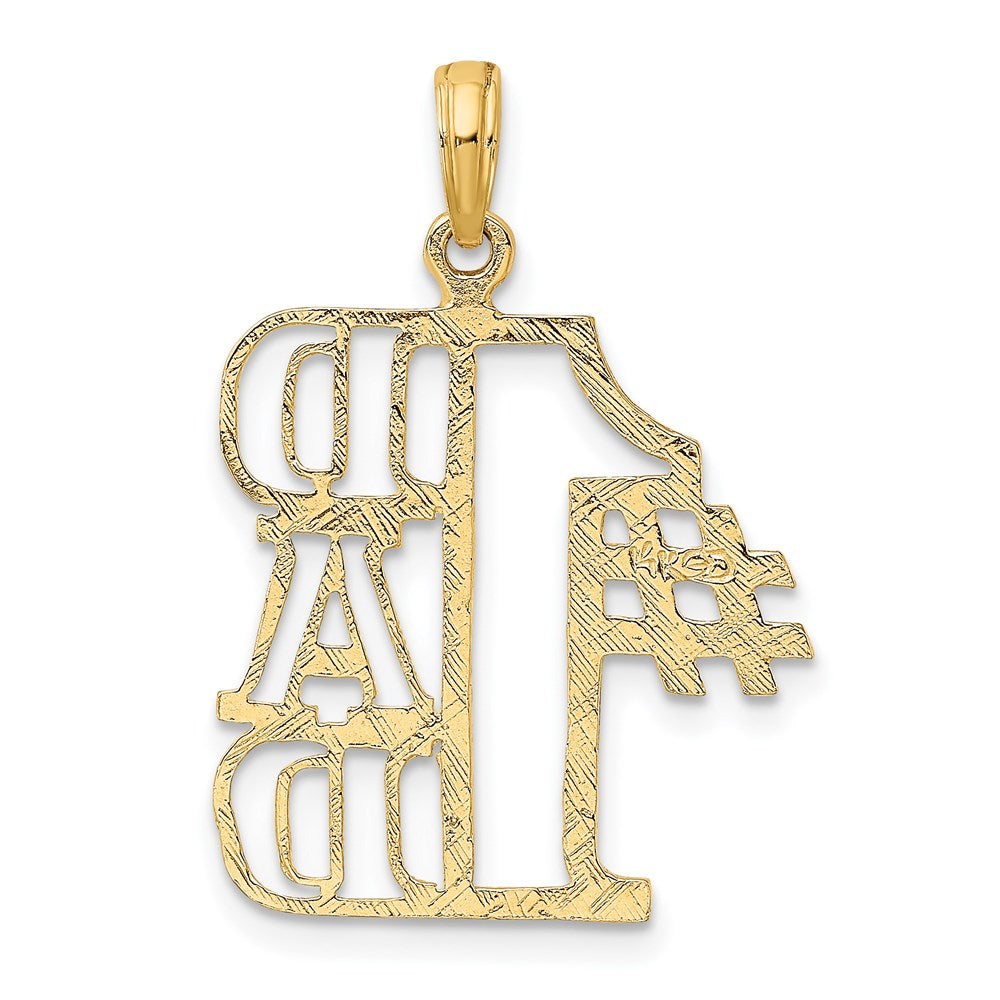 14K Gelbgold #1 Dad Ausgeschnitten Charm