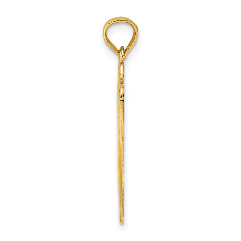 14K Gelbgold Charm „DAD OF THE YEAR" Plakette