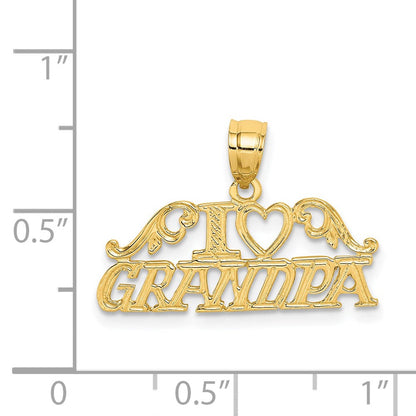 14K Gelbgold I Herz Opa Charm