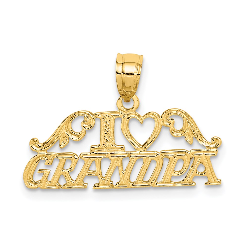14K Gelbgold I Herz Opa Charm
