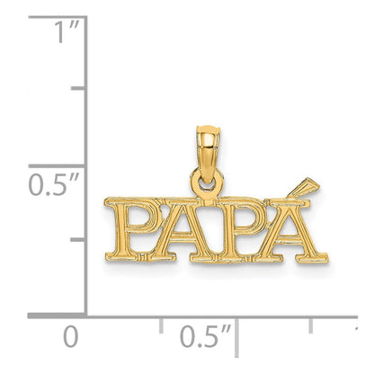 14K Gelbgold Papa Charm
