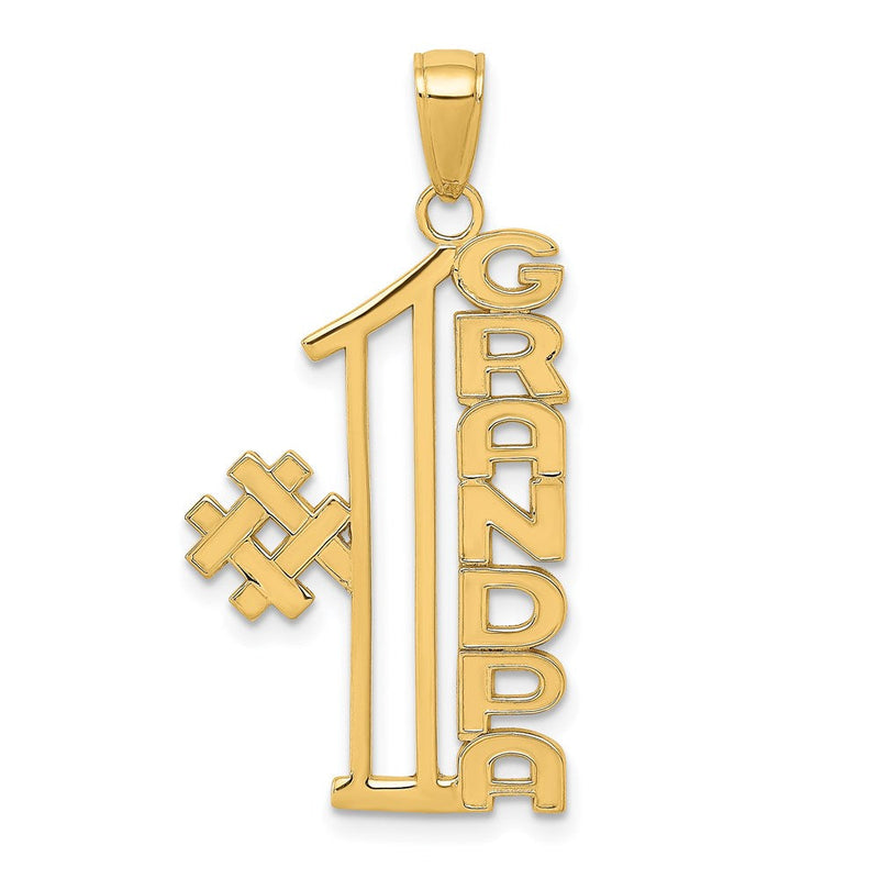 14K Gelbgold Anhänger „#1 GRANDPA