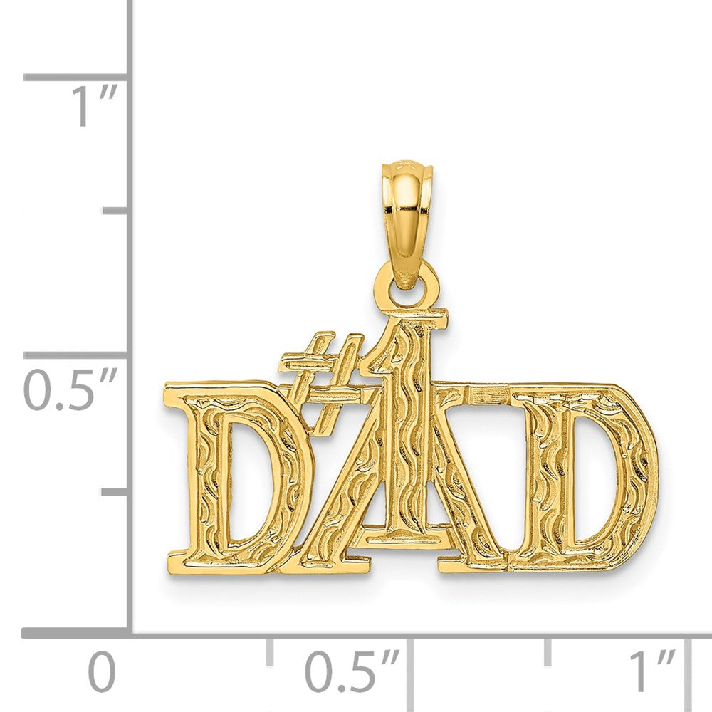 14K Gelbgold #1 Dad Charm