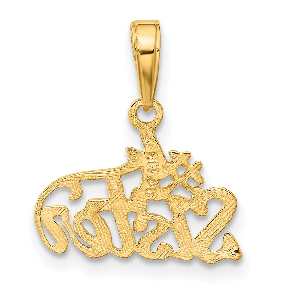 14K Gelbgold #1 Schwester Anhänger