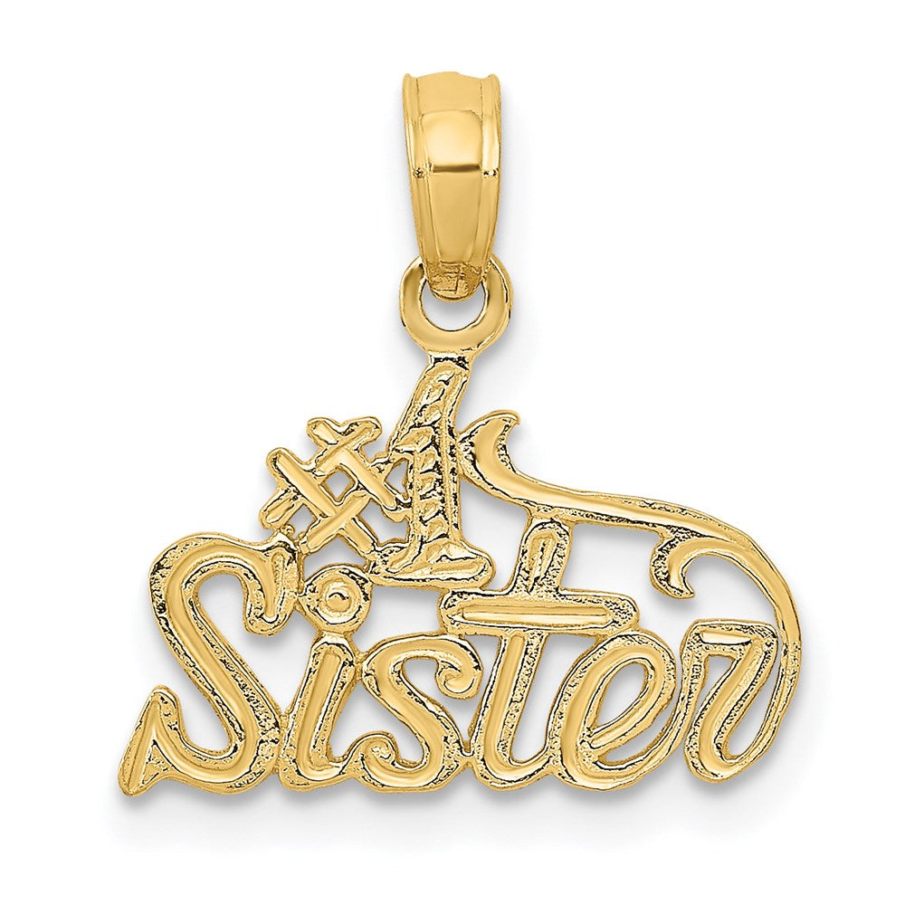 14K Gelbgold #1 Schwester Anhänger
