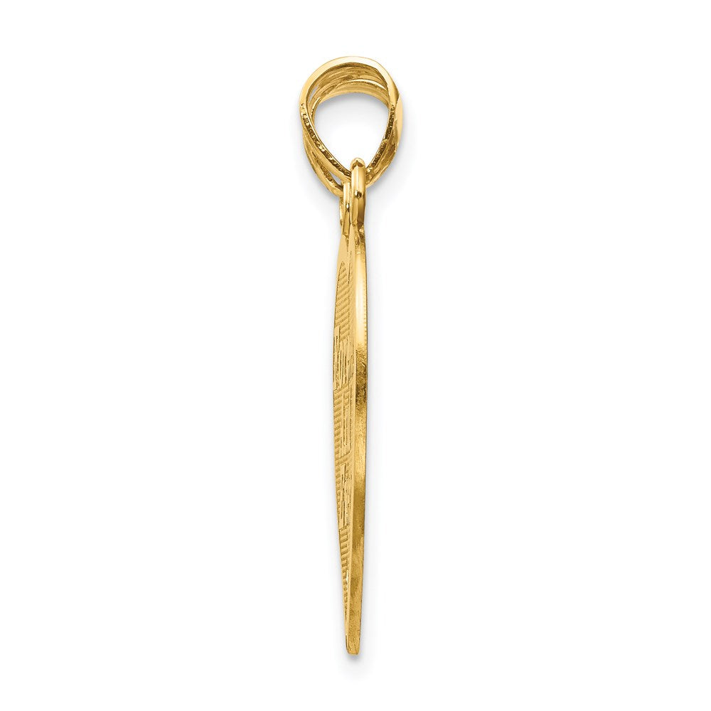 14K Gelbgold wendbarer „FOR EVER AND EVER" trennbarer Herz-Anhänger