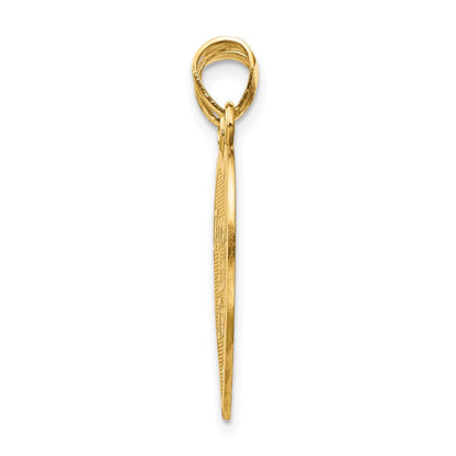 14K Gelbgold wendbarer „FOR EVER AND EVER" trennbarer Herz-Anhänger