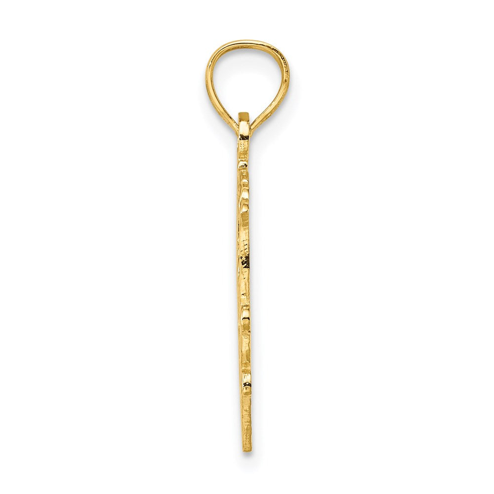 14K Gelbgold #1 Freund in Herz Charm