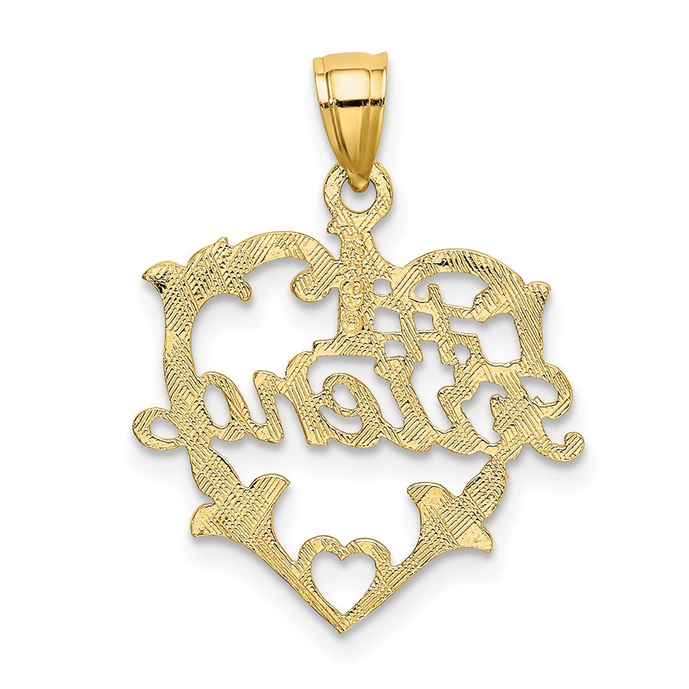 14K Gelbgold #1 Freund in Herz Charm